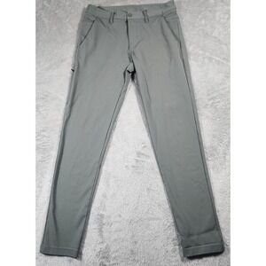 BYLT Everyday Pant 2.0 Pants Mens Small Green Gray Tapered Stretch Casual Golf
